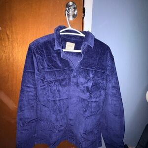 Blue Corduroy Shirt Jacket
